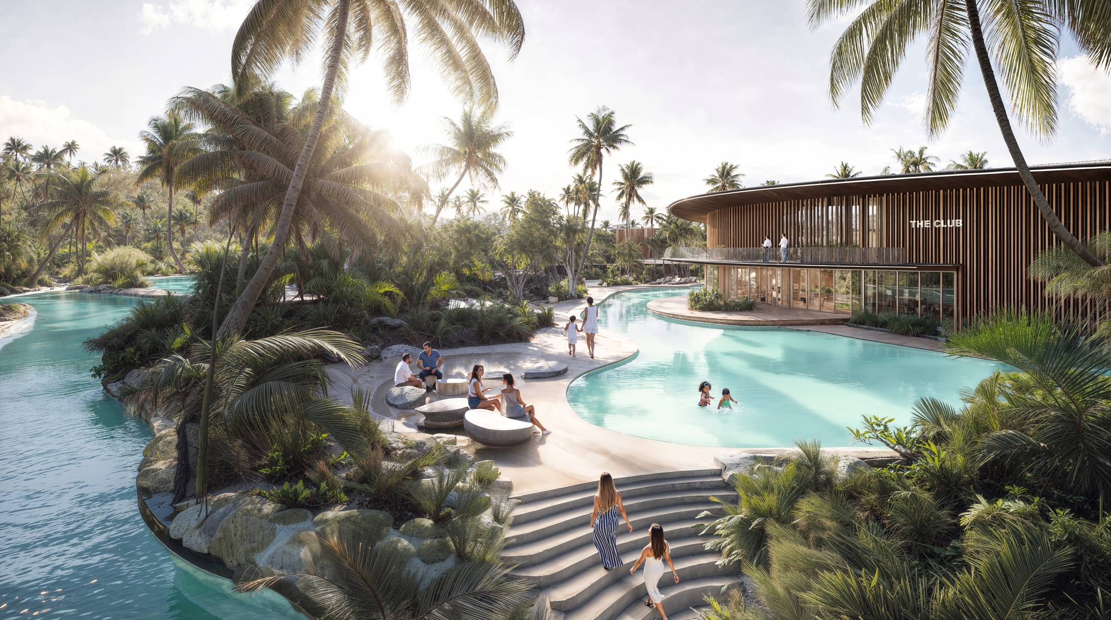 Lagoon-centric community at Lunaya